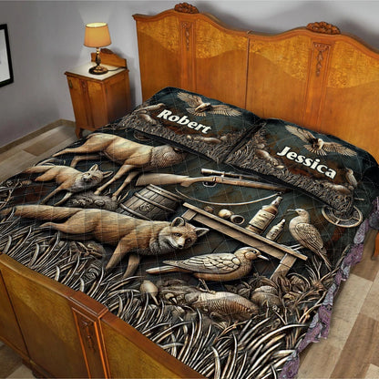 Best Hunter Ever - Personalized Hunting Quilt Set