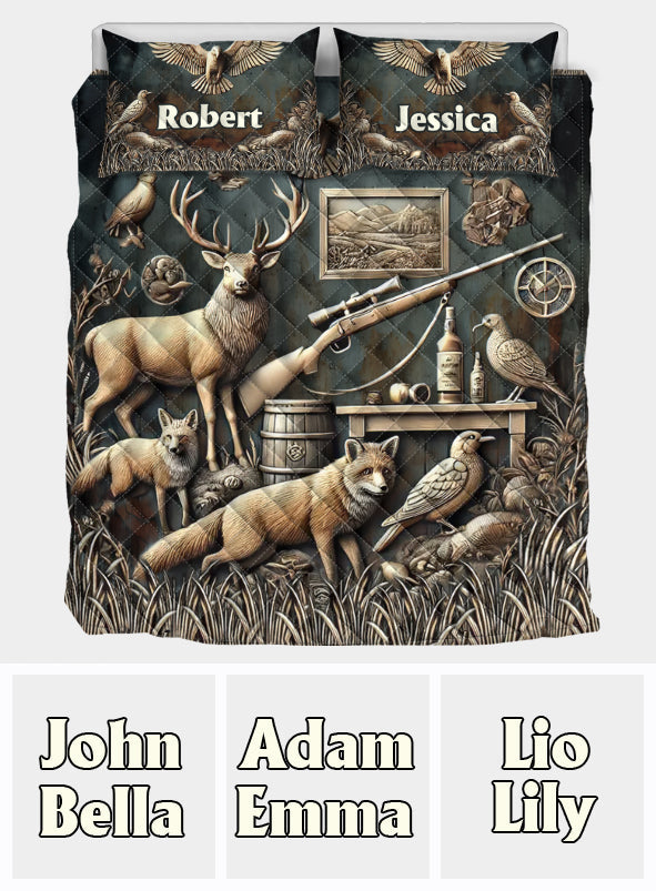 Best Hunter Ever - Personalized Hunting Quilt Set