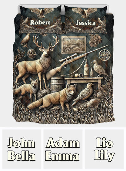 Best Hunter Ever - Personalized Hunting Quilt Set