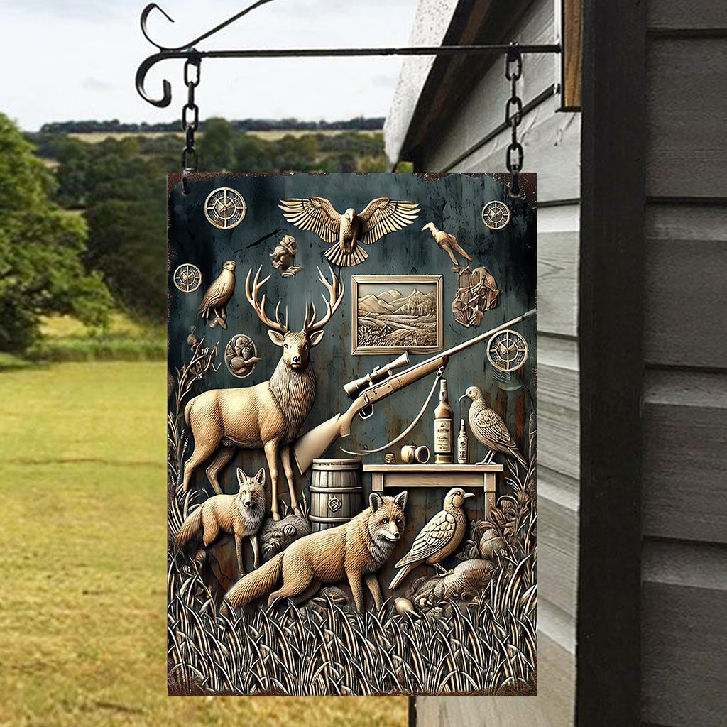 Love Hunting - Personalized Hunting Rectangle Metal Sign