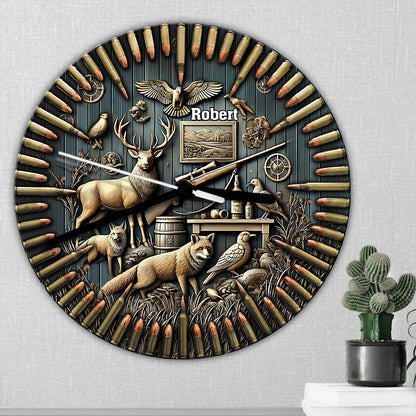 It's Hunting Time - Personalized Hunting Wall Clock