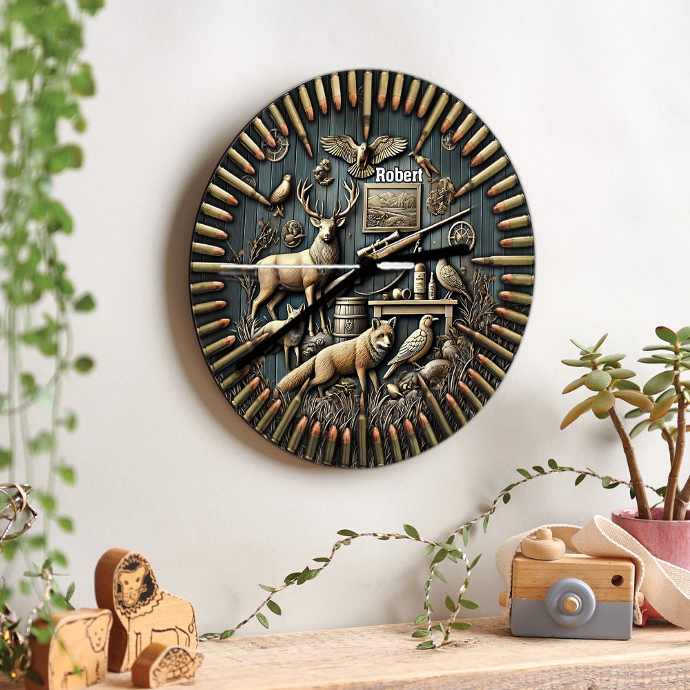 It's Hunting Time - Personalized Hunting Wall Clock