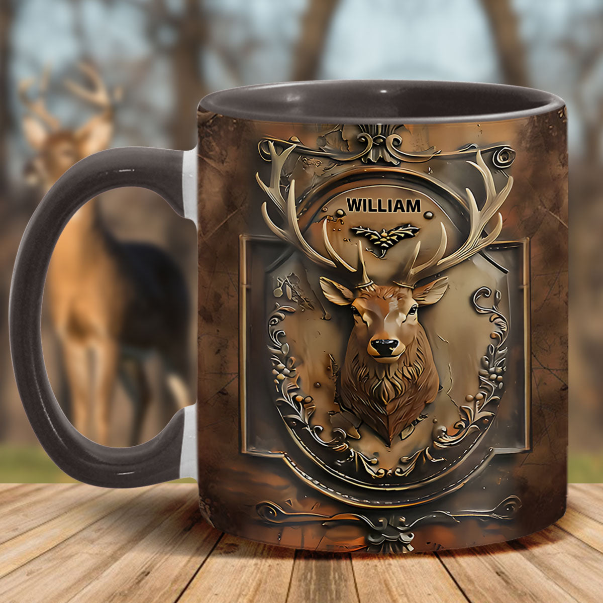 Deer Hunter - Personalized Hunting Accent Mug
