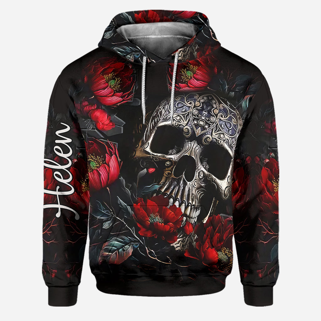 Skull And Roses - Personalized Skull Hoodie and Leggings