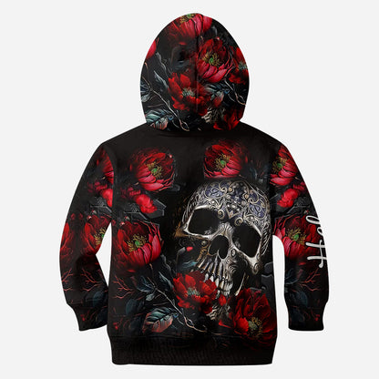 Skull And Roses - Personalized Skull Hoodie and Leggings