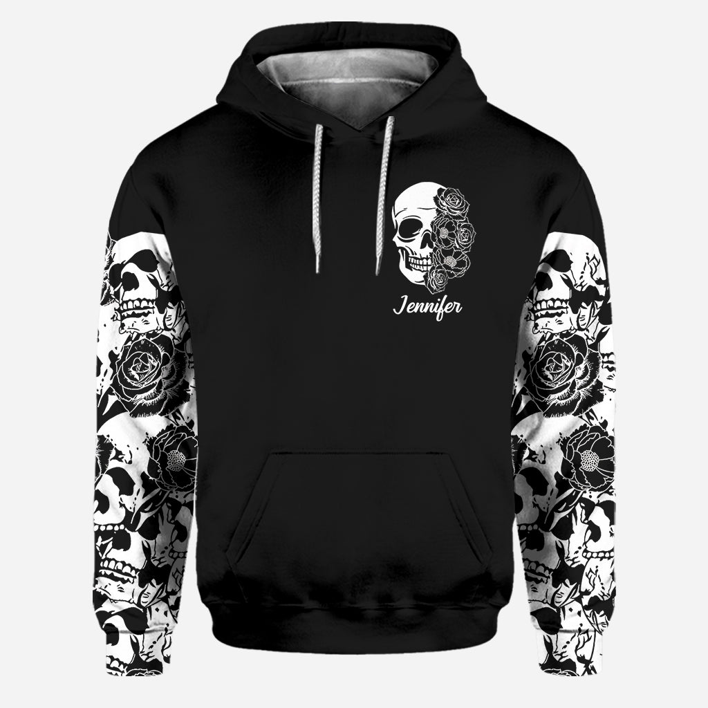 Skull And Roses - Personalized Skull Hoodie and Leggings
