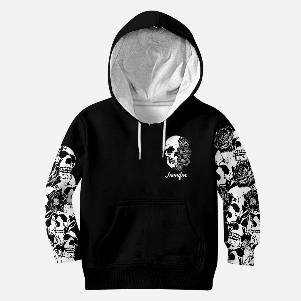 Skull And Roses - Personalized Skull Hoodie and Leggings