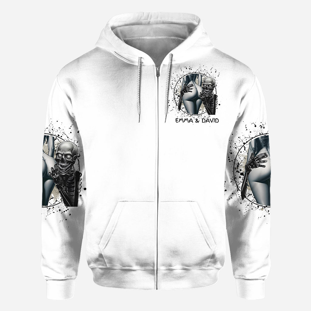 If The Booty Is Round I Gotta Pound - Personalized Skull All Over Shirt