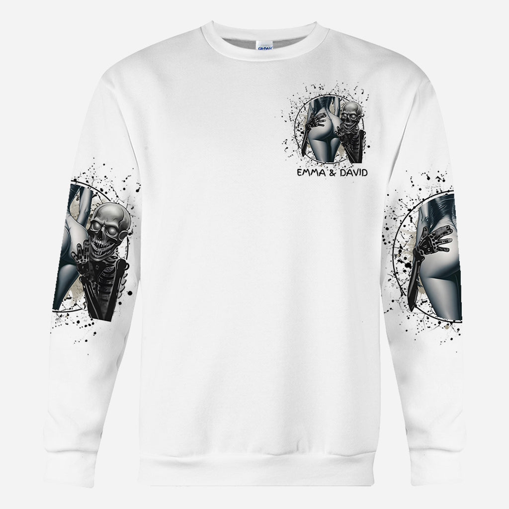 If The Booty Is Round I Gotta Pound - Personalized Skull All Over Shirt