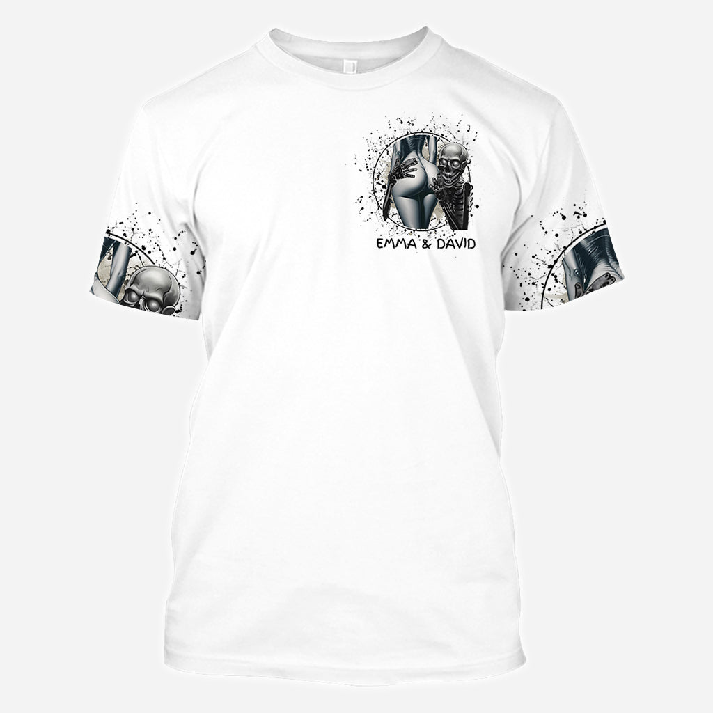 If The Booty Is Round I Gotta Pound - Personalized Skull All Over Shirt
