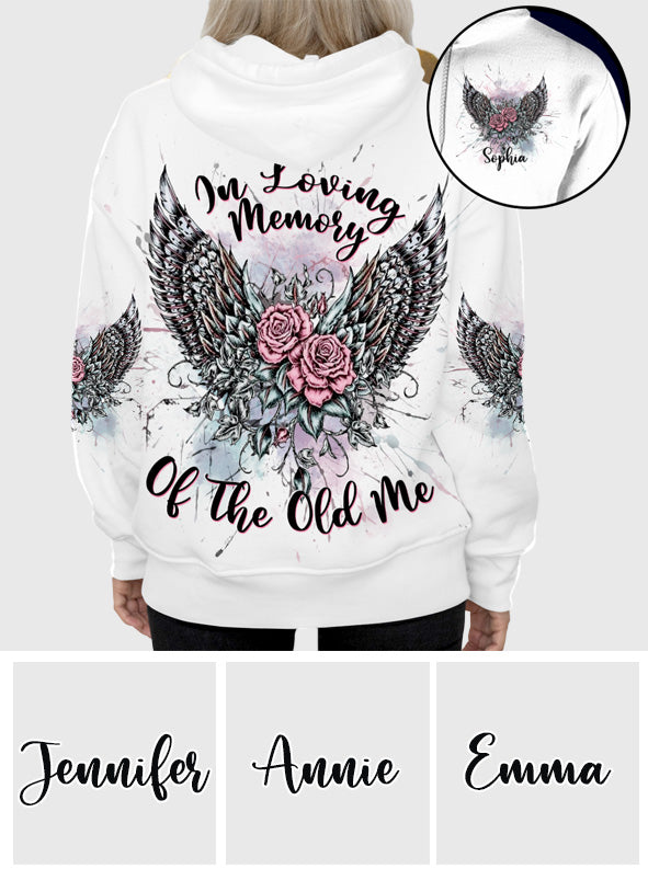 In Loving Memory Of The Old Me - Personalized Skull All Over Shirt