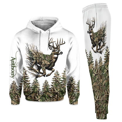 Deer Hunting - Personalized Hunting Hoodie and Sweatpants