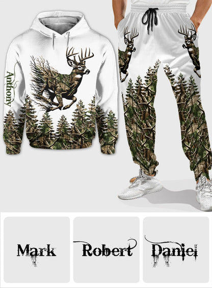 Deer Hunting - Personalized Hunting Hoodie and Sweatpants
