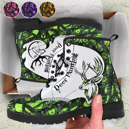 Deer Hunting - Personalized Hunting Leather Boots