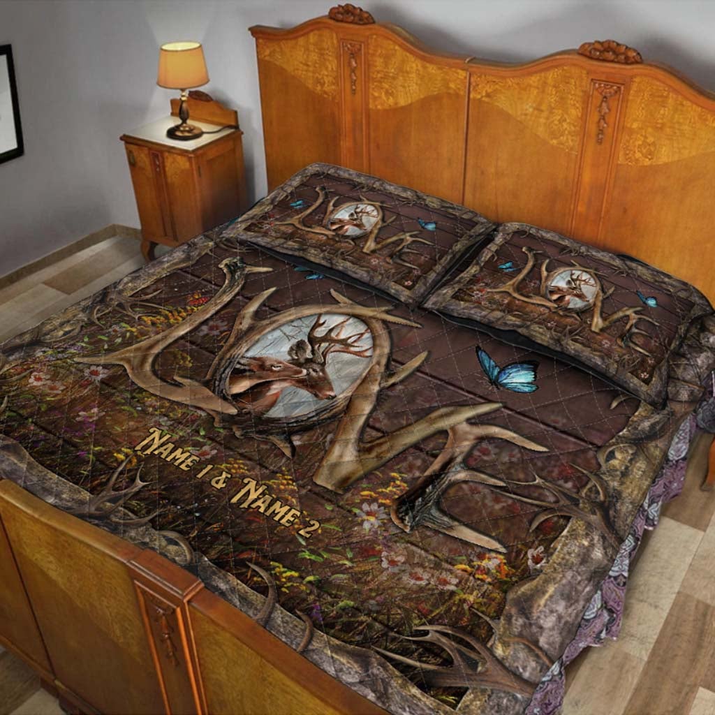 This Is Us - Personalized Couple Hunting Quilt Set