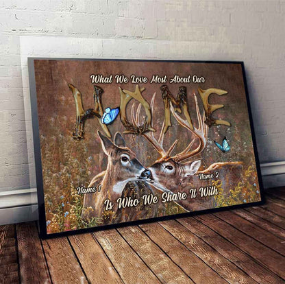 What We Love Most About Our Home - Personalized Couple Hunting Poster