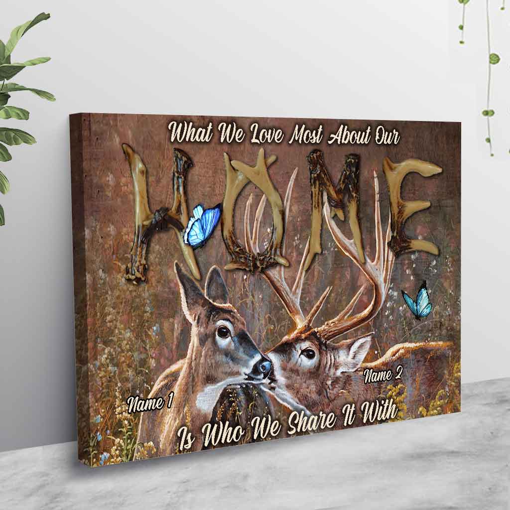 What We Love Most About Our Home - Personalized Couple Hunting Poster