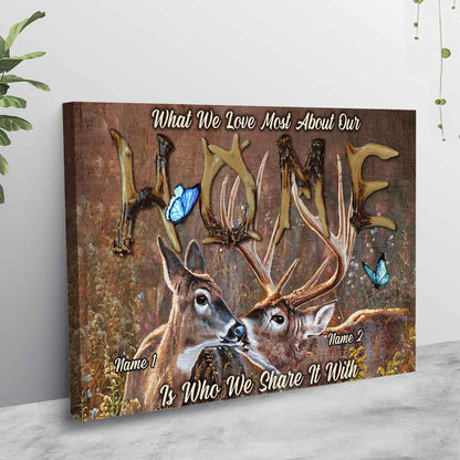 What We Love Most About Our Home - Personalized Couple Hunting Poster
