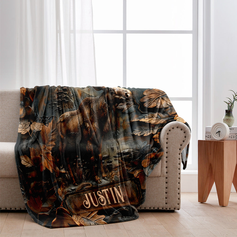 Stunning Deer - Personalized Hunting Blanket