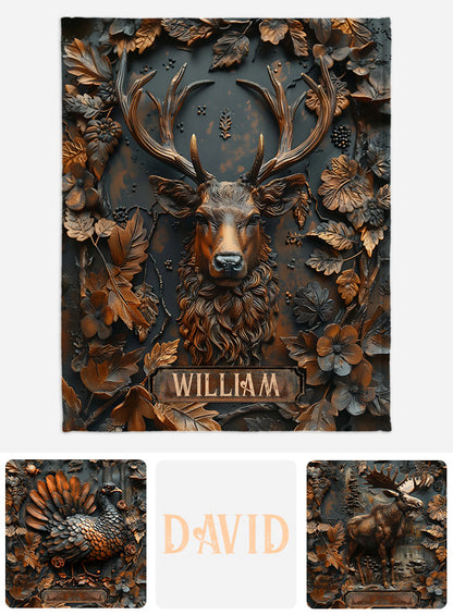 Stunning Deer - Personalized Hunting Blanket