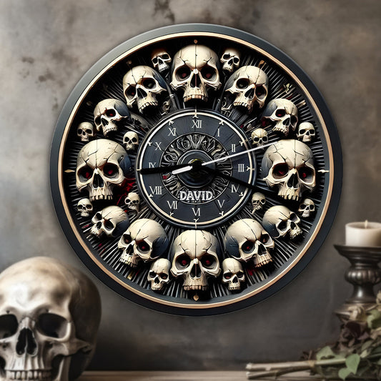 Skull Clock - Personalized Skull Wall Clock