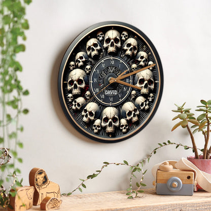 Skull Clock - Personalized Skull Wall Clock
