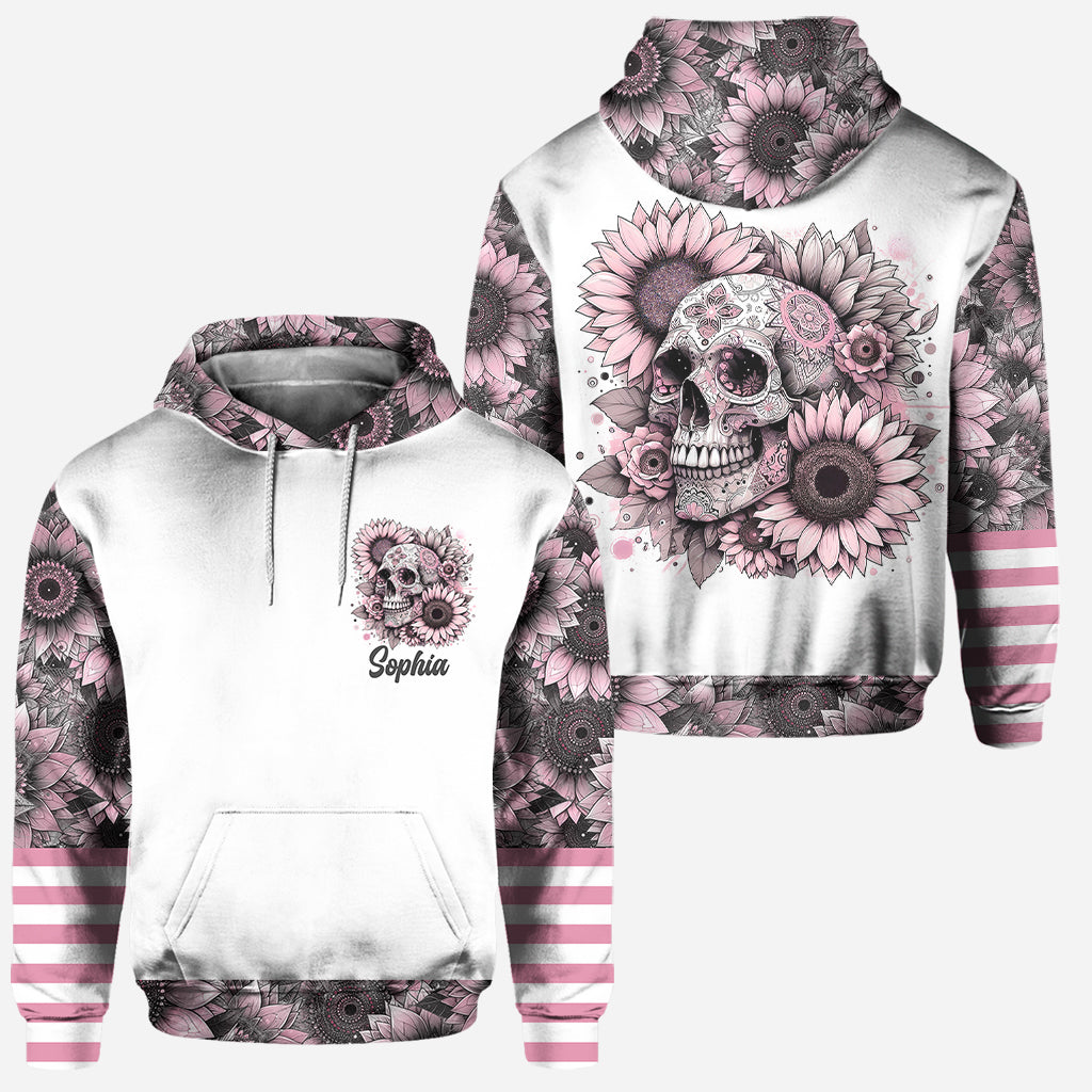 Sunflower Skull - Personalized Skull Hoodie and Leggings