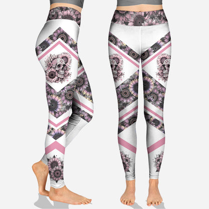 Sunflower Skull - Personalized Skull Hoodie and Leggings