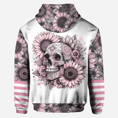 Sunflower Skull - Personalized Skull Hoodie and Leggings
