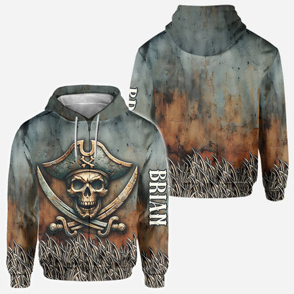 Pirate Skull - Personalized Skull All Over Shirt