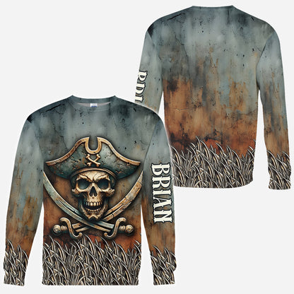 Pirate Skull - Personalized Skull All Over Shirt