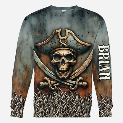Pirate Skull - Personalized Skull All Over Shirt