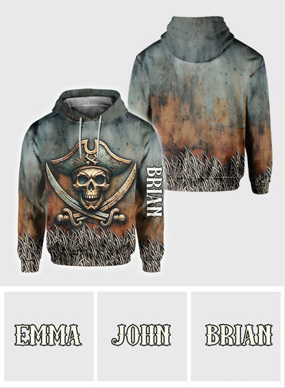 Pirate Skull - Personalized Skull All Over Shirt