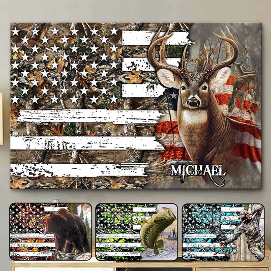 Love Hunting - Personalized Hunting Canvas And Poster