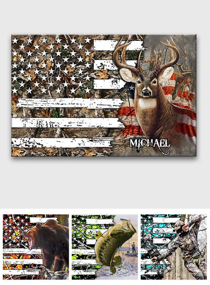 Love Hunting - Personalized Hunting Canvas And Poster