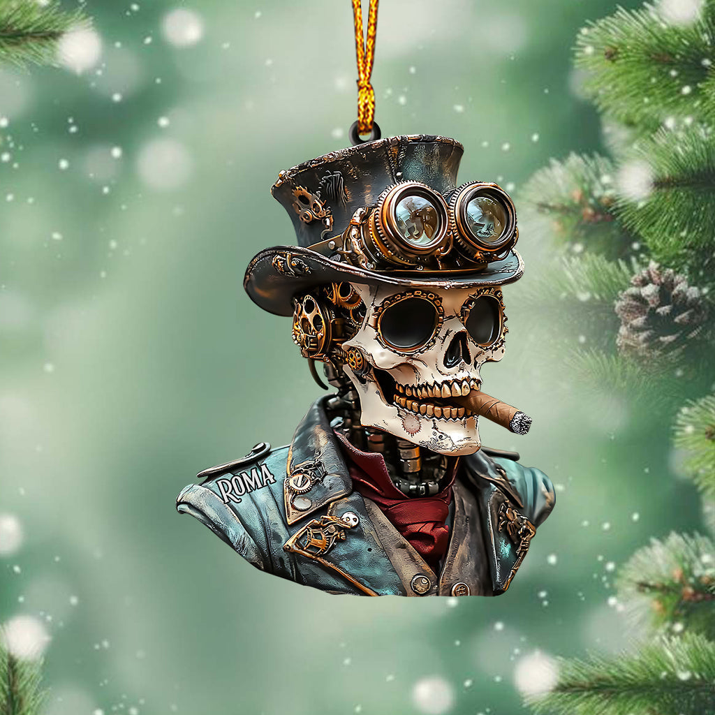 Steampunk Skull - Personalized Skull Ornament