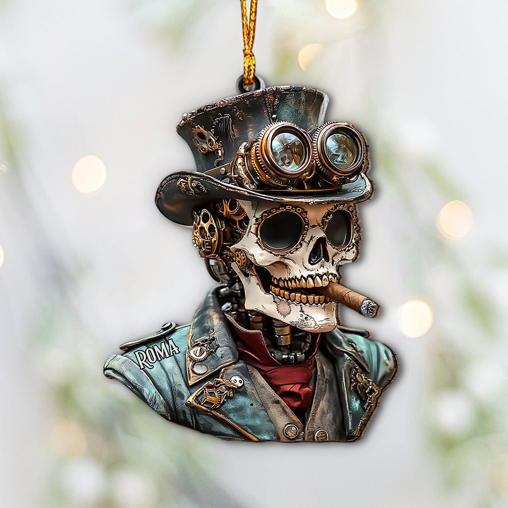 Steampunk Skull - Personalized Skull Ornament