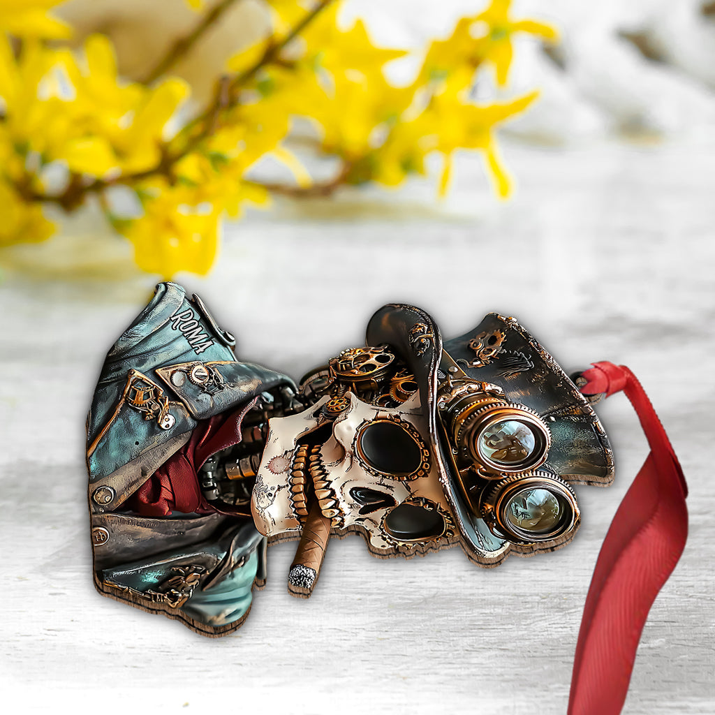 Steampunk Skull - Personalized Skull Ornament