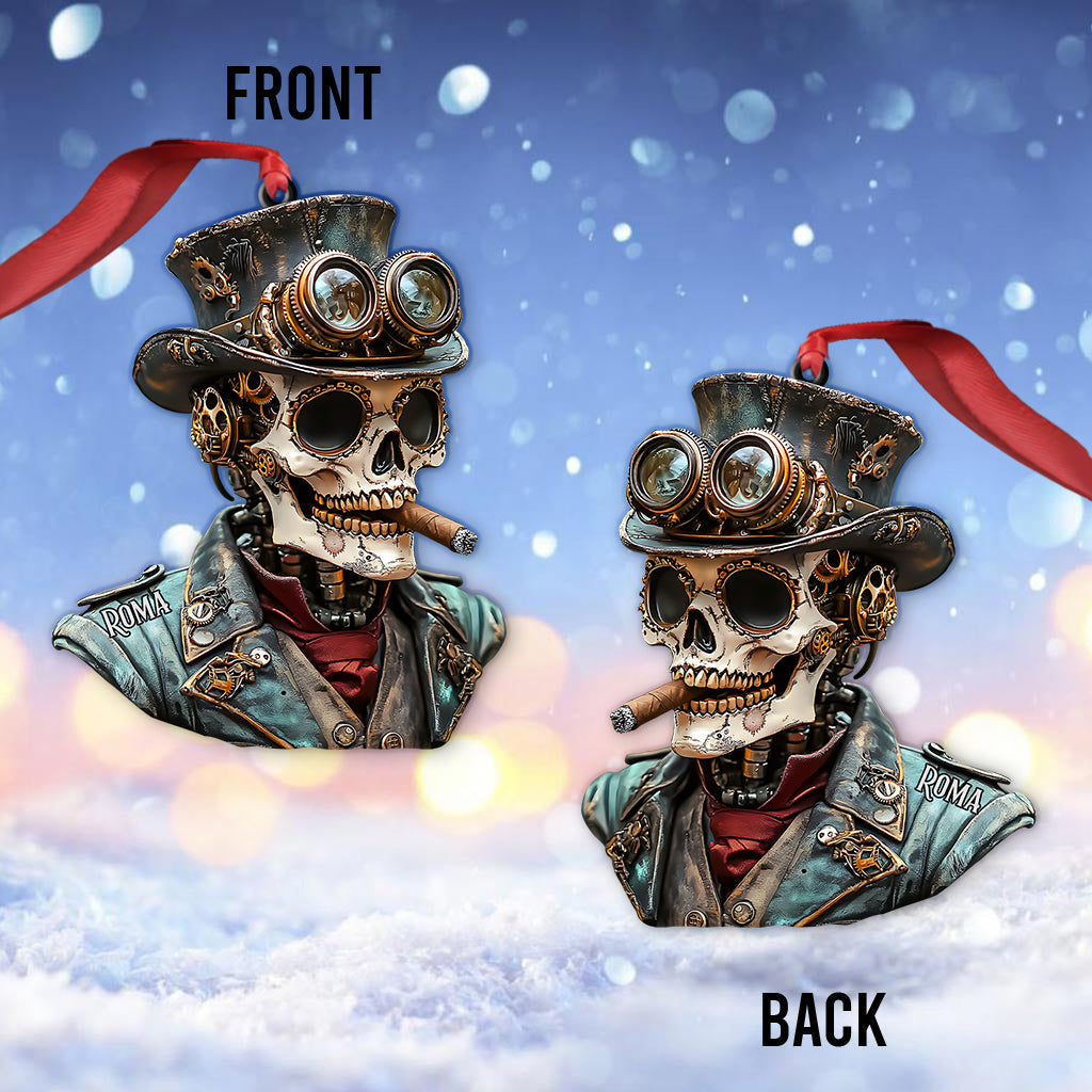Steampunk Skull - Personalized Skull Ornament