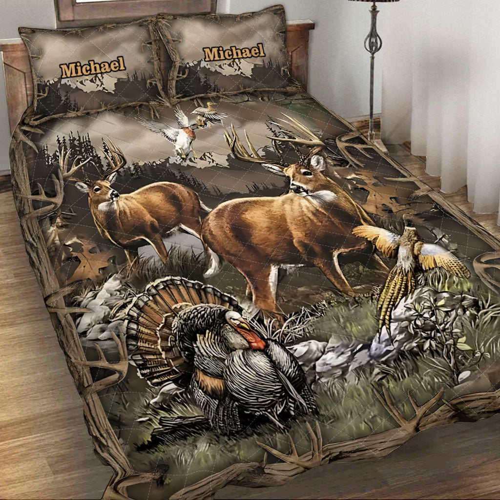 Love Hunting - Personalized Hunting Quilt Set