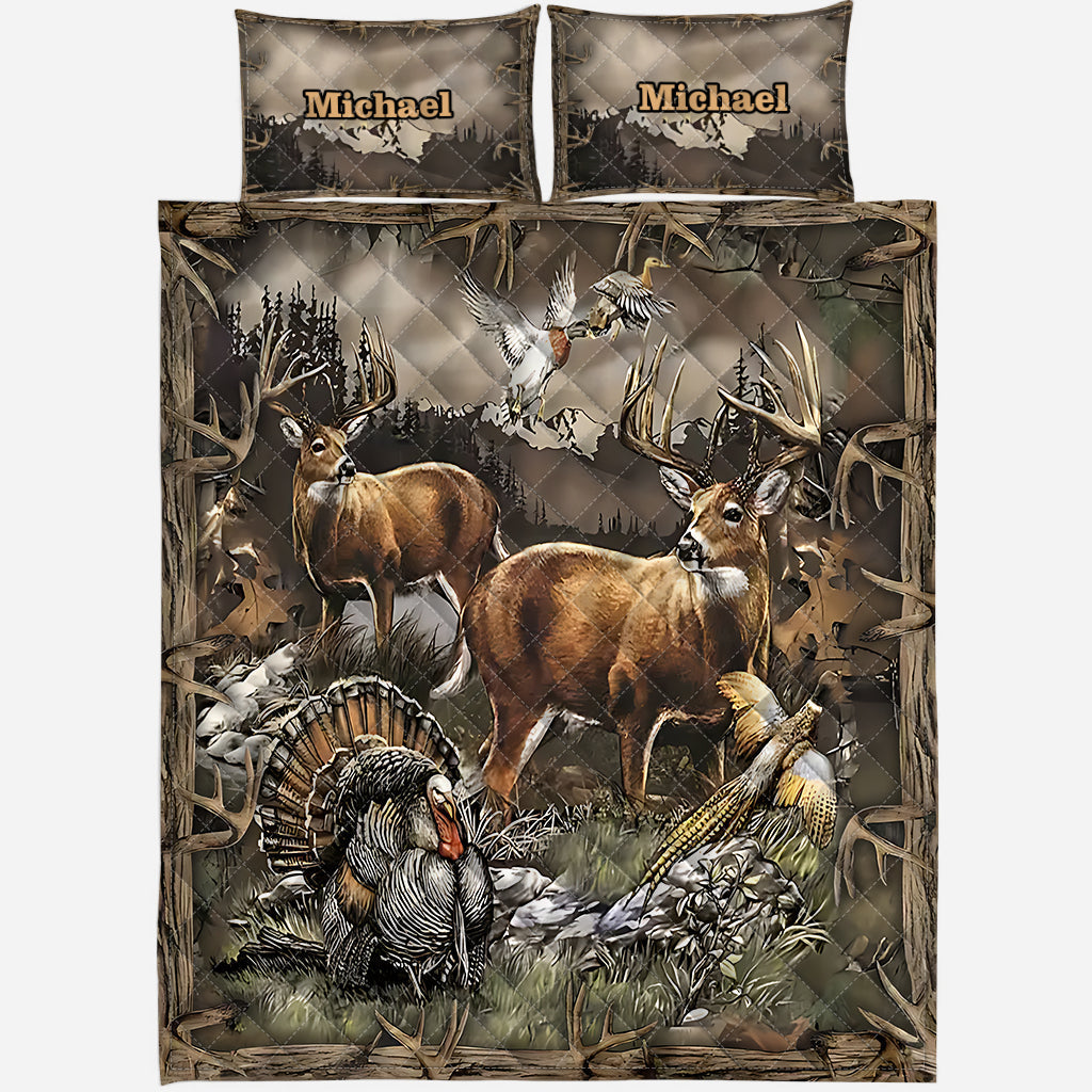 Love Hunting - Personalized Hunting Quilt Set