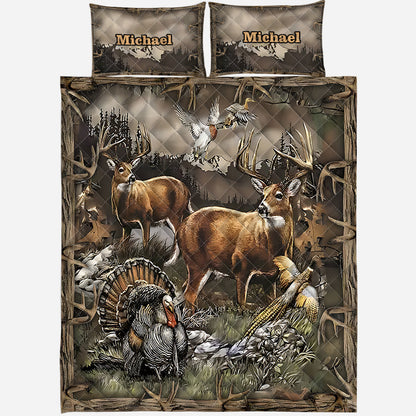 Love Hunting - Personalized Hunting Quilt Set