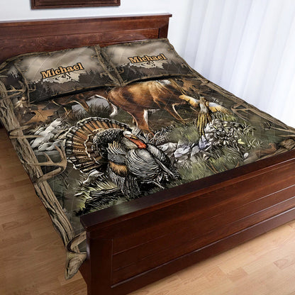 Love Hunting - Personalized Hunting Quilt Set