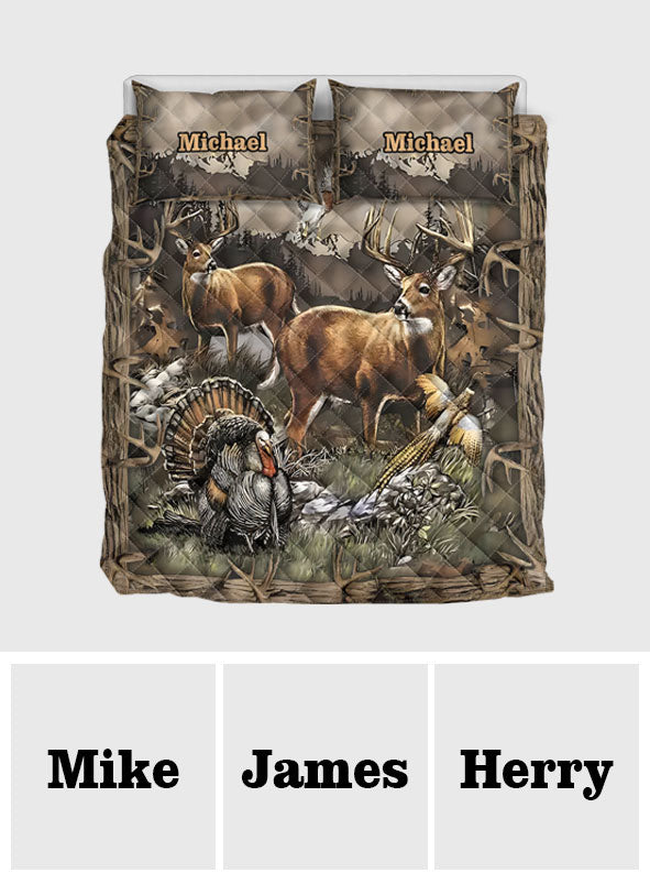 Love Hunting - Personalized Hunting Quilt Set