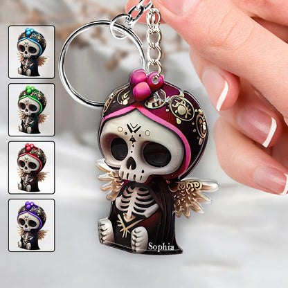 Cute Skull - Personalized Skull Keychain