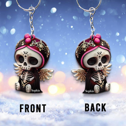 Cute Skull - Personalized Skull Keychain