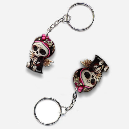 Cute Skull - Personalized Skull Keychain