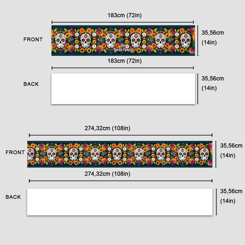 Love Skulls - Personalized Skull Table Runner