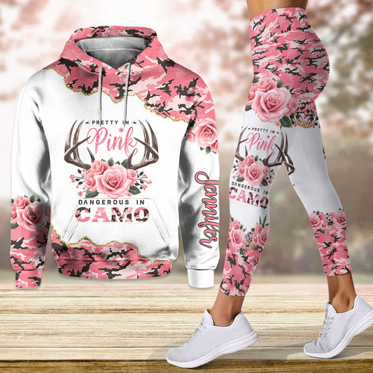 Pretty In Pink - Personalized Hunting Hoodie and Leggings