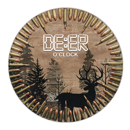 Deer O'Clock - Hunting Round Rug